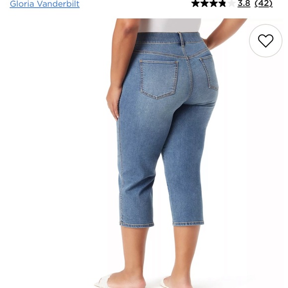 Plus Size Gloria Vanderbilt Shape Effect Capri Pants - Picture 2 of 8